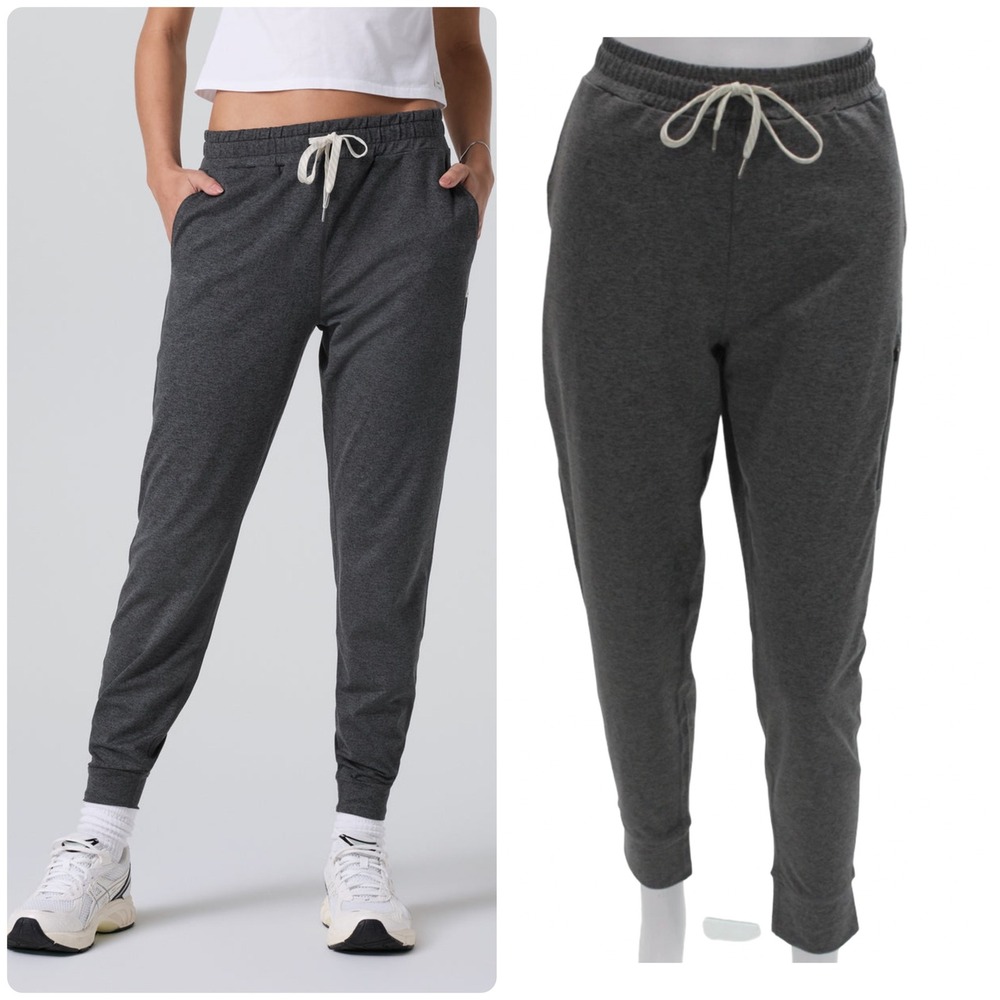 Vuori Performance Jogger Charcoal Heather DreamKnit Relaxed Tapered Athletic